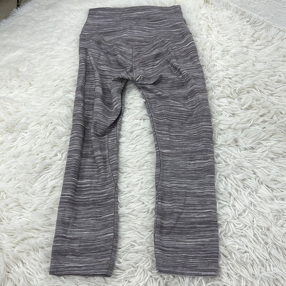Lululemon Align Crop *21" Mini Space Dye Herringbone Jacquard Heathered Black - Picture 5 of 5